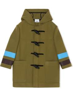 Burberry Kids дафлкот с контрастными полосками