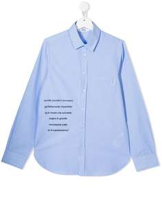 MSGM Kids рубашка в тонкую полоску