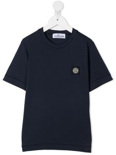 Stone Island Junior футболка с нашивкой-логотипом