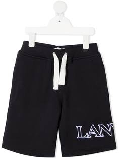 LANVIN Enfant спортивные шорты с вышитым логотипом