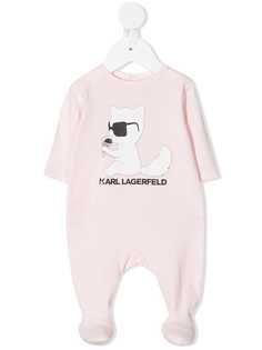 Karl Lagerfeld Kids пижама с длинными рукавами и принтом Choupette