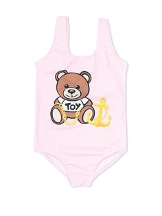 Moschino Kids слитный купальник с принтом Teddy Bear