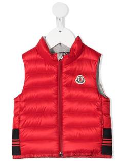 Moncler Enfant дутый жилет с логотипом