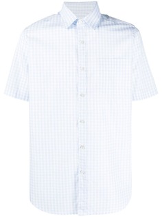 Canali клетчатая рубашка с короткими рукавами