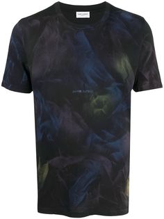 Saint Laurent футболка с абстрактным принтом