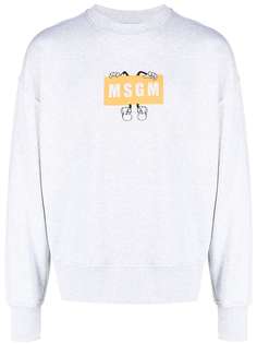 MSGM толстовка с круглым вырезом и логотипом