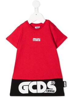 Gcds Kids платье в стиле колор-блок с логотипом