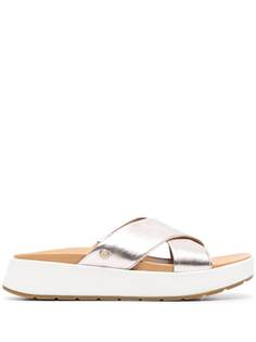 UGG сандалии с эффектом металлик