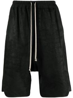 Rick Owens шорты с низким шаговым швом и кулиской