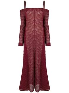 Missoni фактурное платье с открытыми плечами