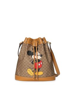 Gucci сумка-ведро с узором GG Supreme из коллаборации с Disney