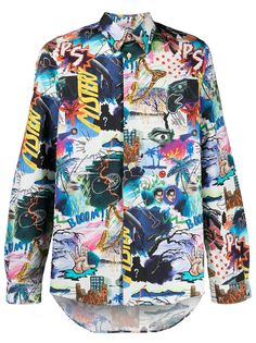 PS Paul Smith рубашка из органического хлопка с принтом Pulp