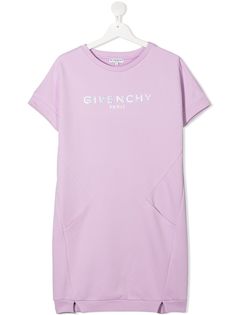 Givenchy Kids футболка с логотипом металлик