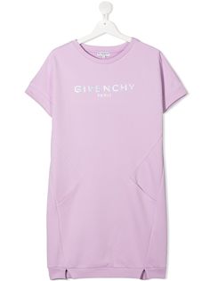 Givenchy Kids футболка с логотипом металлик