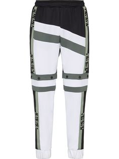 Fendi спортивные брюки со вставками и логотипом FF