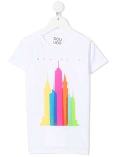 Douuod Kids футболка с принтом New York