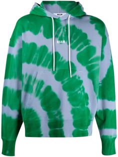 MSGM худи с принтом тай-дай и логотипом