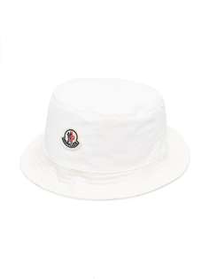 Moncler Enfant шляпа с нашивкой-логотипом