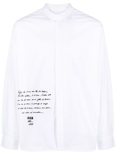 MSGM рубашка с длинными рукавами и надписью