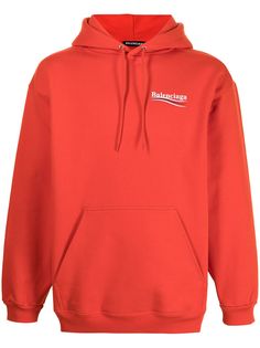 Balenciaga худи с кулиской и логотипом
