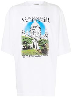 Balenciaga футболка оверсайз с принтом Sacre Coeur