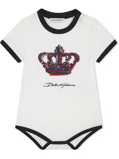 Dolce & Gabbana Kids боди с короткими рукавами и логотипом