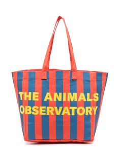 The Animals Observatory полосатая сумка-тоут с логотипом