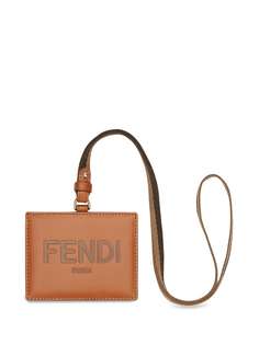 Fendi чехол для бейджа с тисненым логотипом