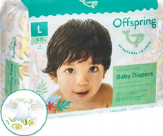 Подгузники OFFSPRING "Авокадо", L 9-13 кг, 36 шт (OF01L36AVO)