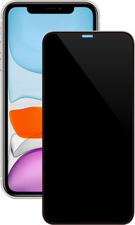 Защитное стекло с рамкой 3D Deppa Privacy для iPhone XR/11, черная рамка (62599)