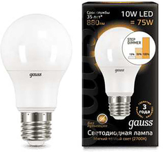 Светодиодная лампа Gauss A60 10W 880lm 2700K E27 (102502110-S)