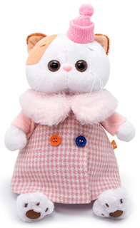 Мягкая игрушка BUDIBASA "Кошечка Ли-Ли", 24 см, в комбинированном пальто (LK24-044)