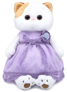 Мягкая игрушка BUDIBASA "Кошечка Ли-Ли", 24 см, в лавандовом платье (LK24-026)