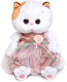 Мягкая игрушка BUDIBASA "Кошечка Ли-Ли Baby", 20 см, в платье с леденцом (LB-018)