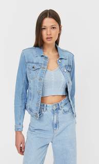 Stradivarius Джинсовая Куртка Облегающего Кроя Светлый Деним Xl