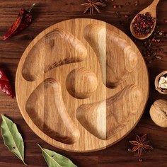 Тарелка-доска для закусок и нарезки Доброе дерево