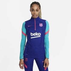 Женская футболка для футбольного тренинга FC Barcelona VaporKnit Strike Nike