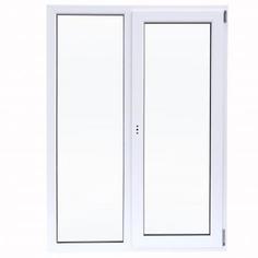 Окно ПВХ двустворчатое 130(127) х100 см глухое/поворотное правое однокамерное Deceuninck