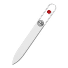 Bohemia, Пилка стеклянная, прозрачная, со стразом, 90 мм, в чехле