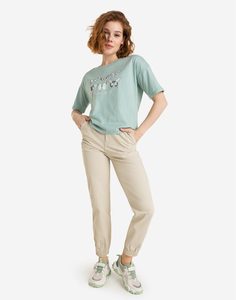 Бежевые джинсы Jogger Gloria Jeans