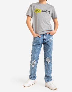 Зауженные джинсы Slim с принтом для мальчика Gloria Jeans