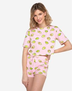 Розовая пижама с авокадо Gloria Jeans