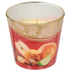 Свеча декоративная, Новогоднее Время, в стакане ароматизированная Bartek candles