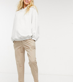 Светло-бежевые брюки-галифе с эффектом льняной ткани ASOS Design Maternity-Бежевый
