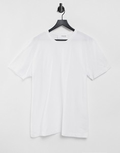 Белая свободная футболка из ткани пике Selected Homme-Белый