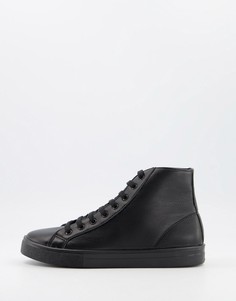 Черные высокие кроссовки ASOS DESIGN Dennis-Черный цвет