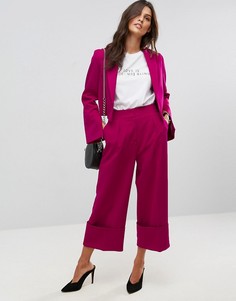 Кюлоты с широкими отворотами ASOS Tailored-Розовый