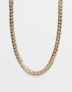 Золотистое ожерелье в виде массивной длинной цепочки DesignB London-Золотистый