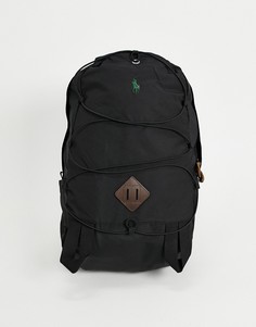 Черный рюкзак с фирменной эмблемой пони Polo Ralph Lauren-Черный цвет