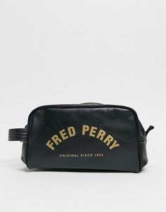 Черный несессер с фирменной эмблемой Fred Perry-Черный цвет